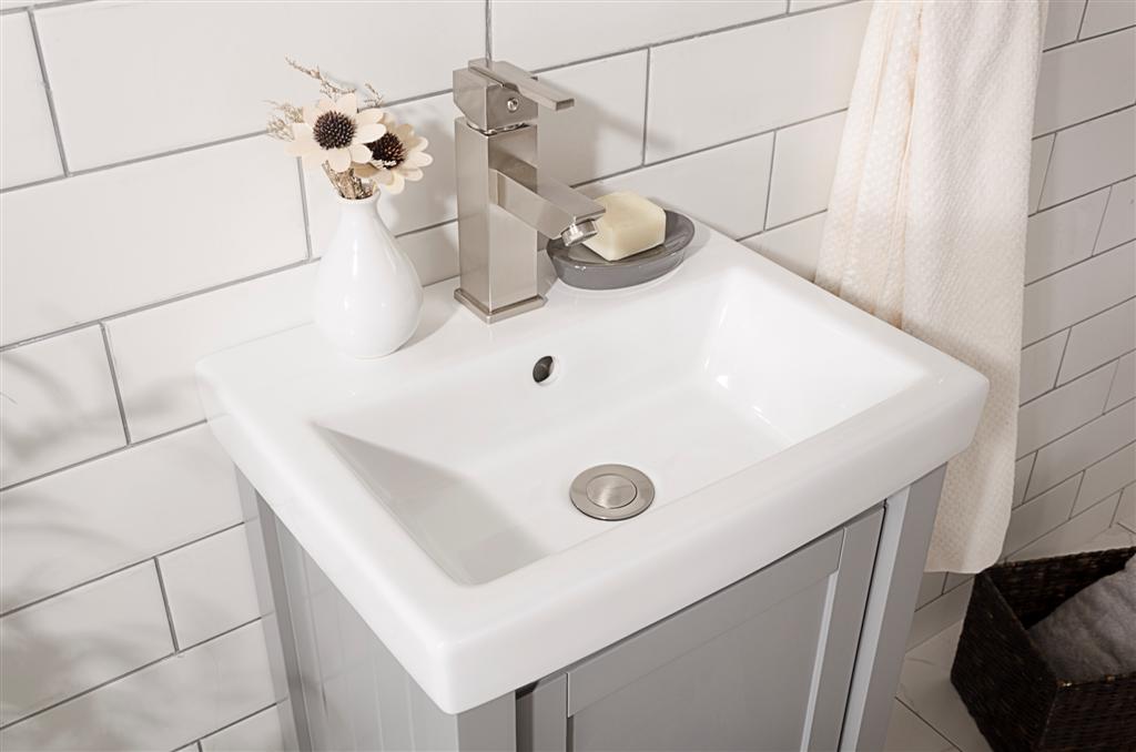 Legion Furniture WLF9018 Series 18” Single Sink Vanity in Gray