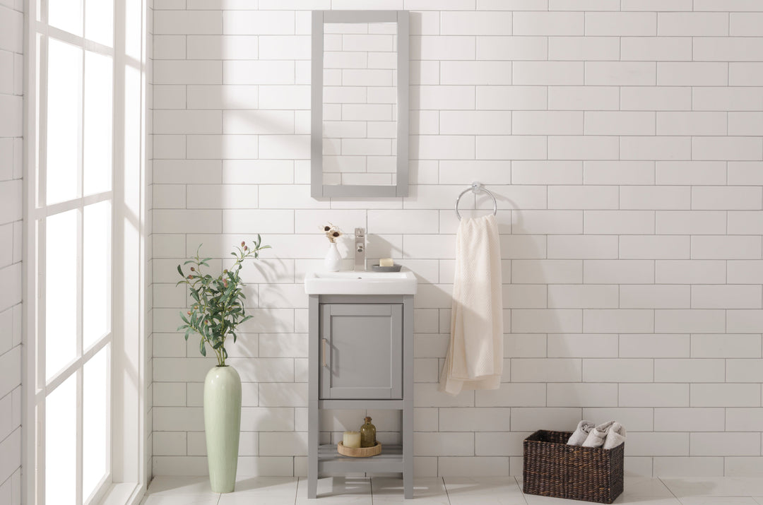 Legion Furniture WLF9018 Series 18” Single Sink Vanity in Gray