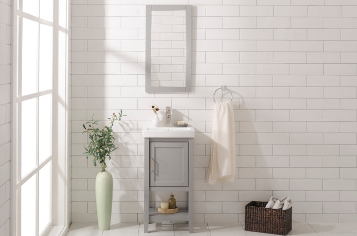 Legion Furniture WLF9018 Series 18” Single Sink Vanity in Gray