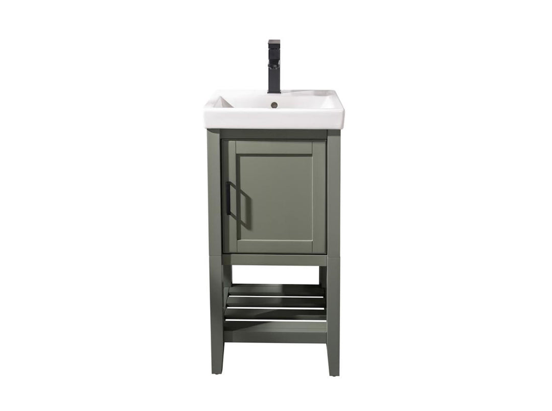 Legion Furniture WLF9018 Series 18” Single Sink Vanity in Pewter Green