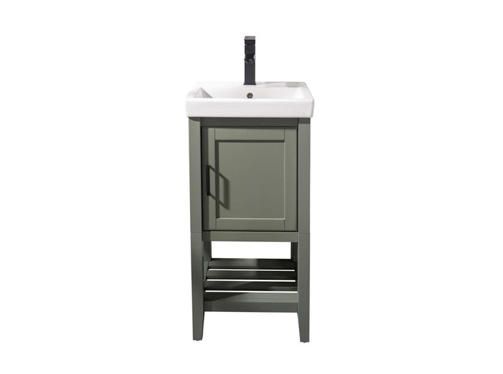 Legion Furniture WLF9018 Series 18” Single Sink Vanity in Pewter Green