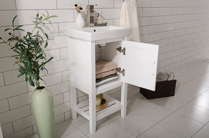 Legion Furniture WLF9018 Series 18” Single Sink Vanity in White