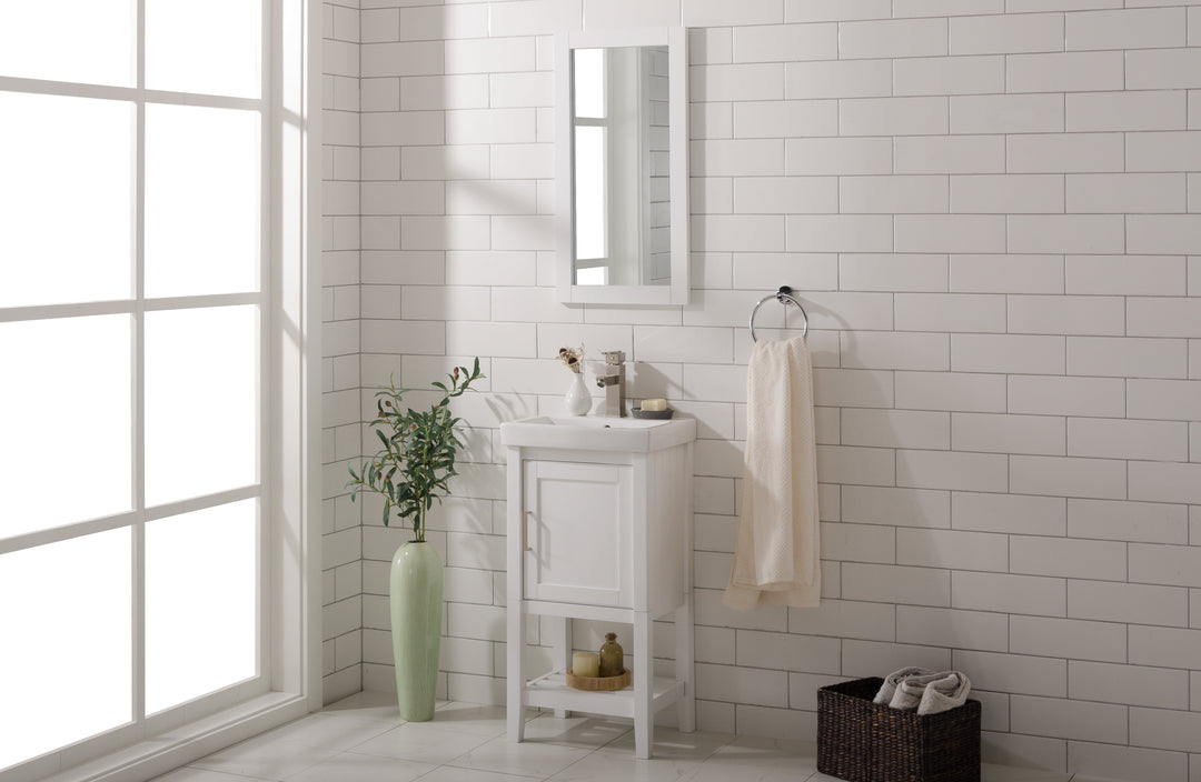 Legion Furniture WLF9018 Series 18” Single Sink Vanity in White