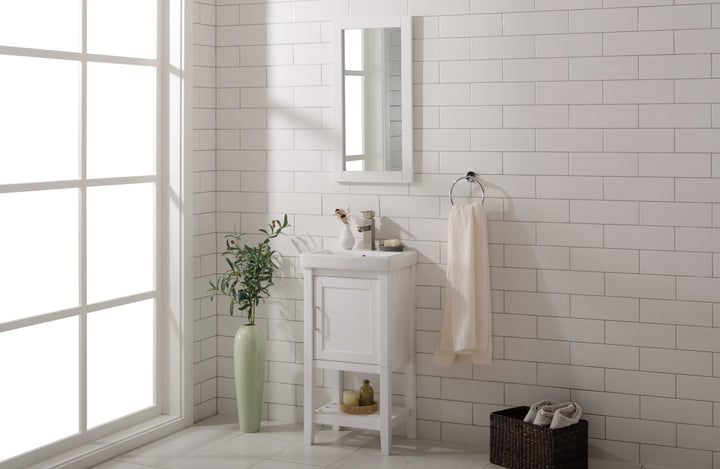 Legion Furniture WLF9018 Series 18” Single Sink Vanity in White
