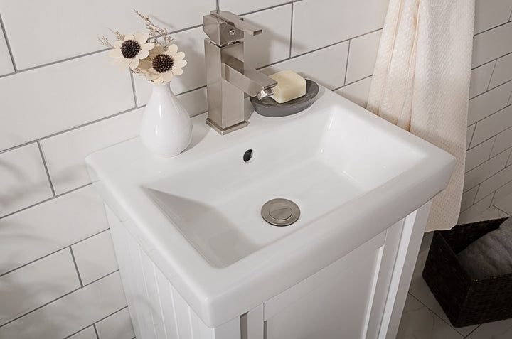 Legion Furniture WLF9018 Series 18” Single Sink Vanity in White