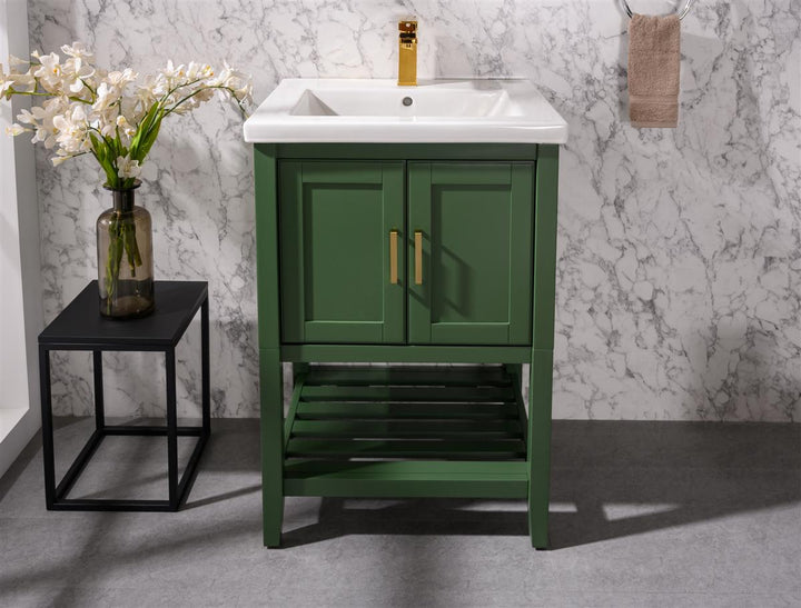 Legion Furniture WLF9024 Series KD 24” Single Sink Vanity in Vogue Green