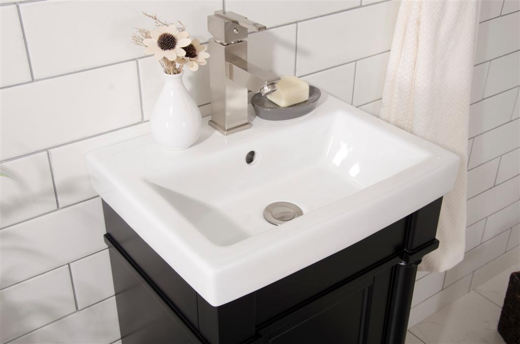 Legion Furniture WLF9218 Series 18" Single Sink Vanity in Espresso