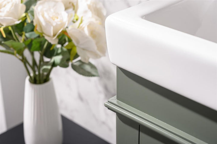 Legion Furniture WLF9318 Series 18" Single Sink Vanity in Pewter Green