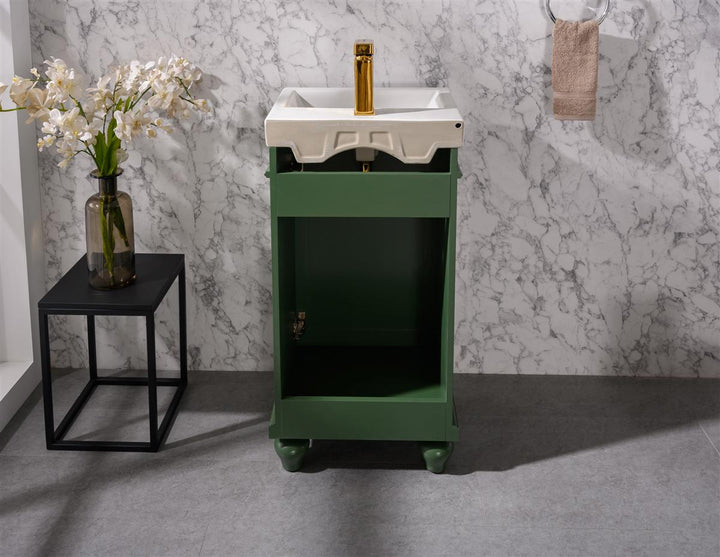 Legion Furniture WLF9318 Series 18" Single Sink Vanity in Vogue Green