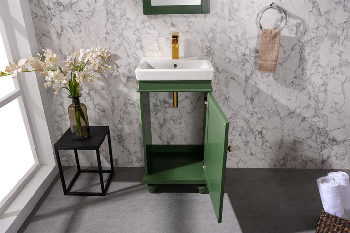 Legion Furniture WLF9318 Series 18" Single Sink Vanity in Vogue Green