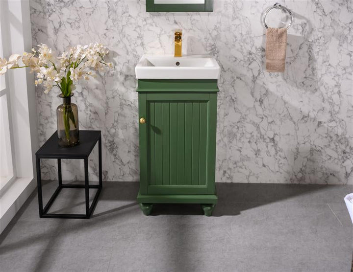 Legion Furniture WLF9318 Series 18" Single Sink Vanity in Vogue Green