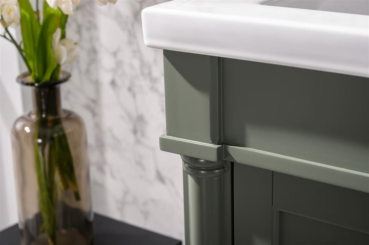 Legion Furniture WLF9224 Series 24” Single Sink Vanity in Pewter Green