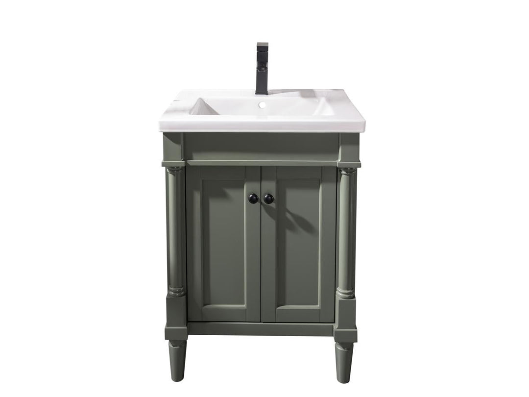 Legion Furniture WLF9224 Series 24” Single Sink Vanity in Pewter Green