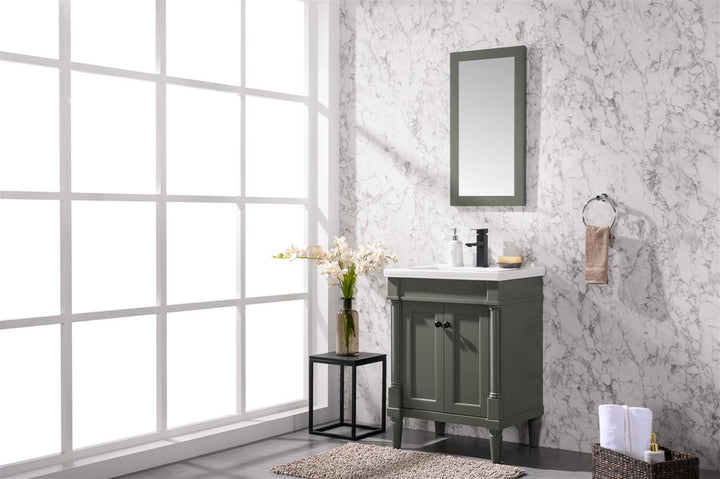 Legion Furniture WLF9224 Series 24” Single Sink Vanity in Pewter Green