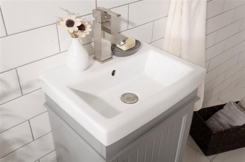 Legion Furniture WLF9318 Series 18" Single Sink Vanity in Gray