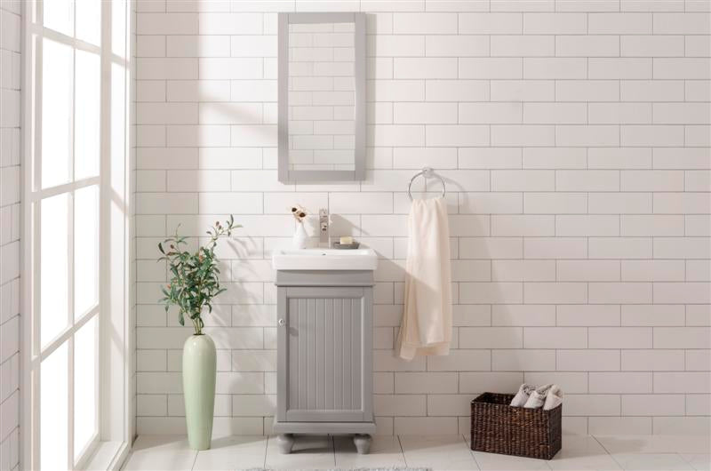 Legion Furniture WLF9318 Series 18" Single Sink Vanity in Gray