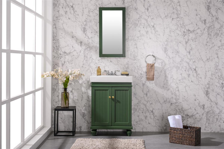 Legion Furniture WLF2436 Series 24” x 36” Wood Mirror in Vogue Green