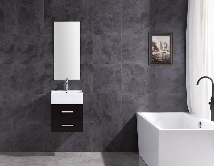 Legion Furniture 18" Espresso Bathroom Vanity Without Mirror-Pvc - WT9188-18-PVC