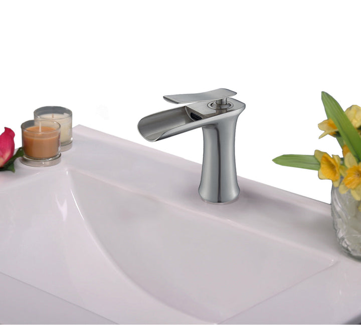 Legion Furniture ZL10129B1 Series Faucet in Brushed Nickel with Pop-up Drain