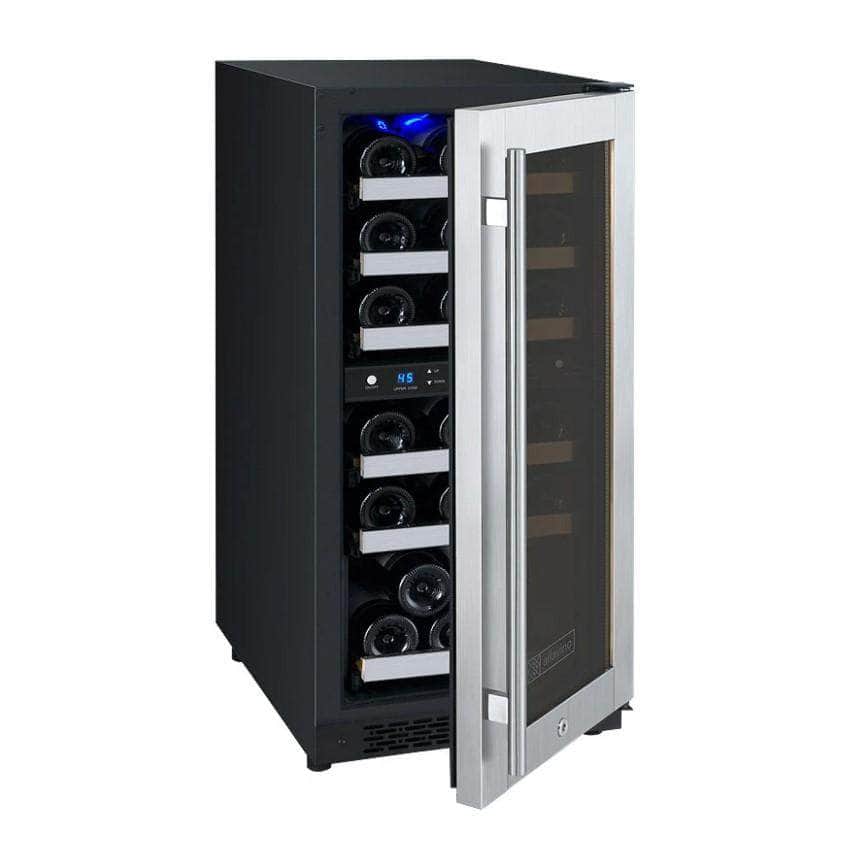 Allavino 15" Wide FlexCount II Tru-Vino 30 Bottle Dual Zone Stainless Steel Right Hinge Wine Refrigerator (VSWR30-2SR20)