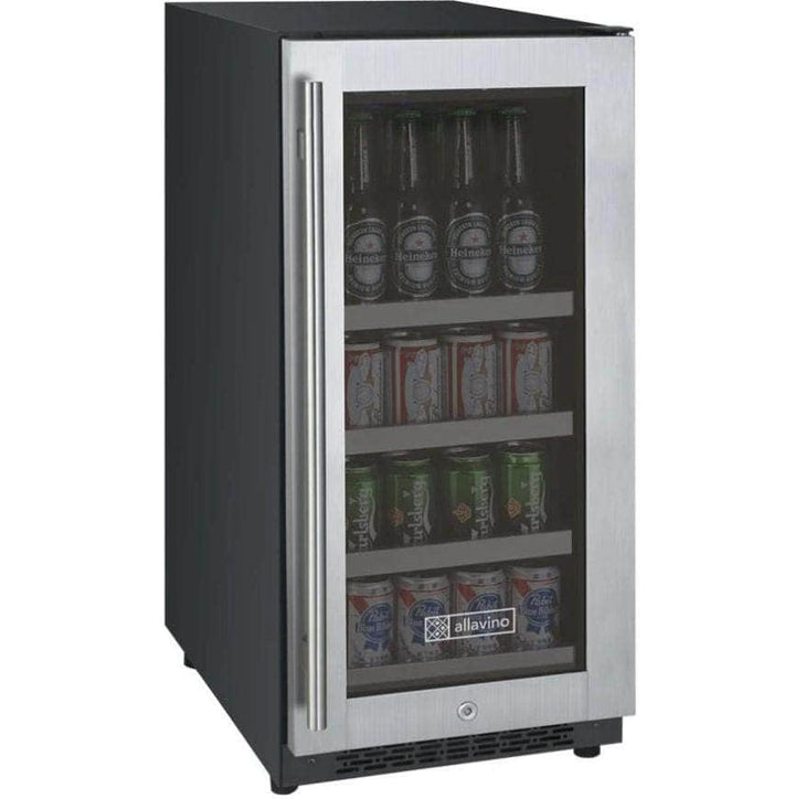 Allavino 15" Wide FlexCount II Tru-Vino Stainless Steel Right Hinge Beverage Center (VSBC15-SR20)