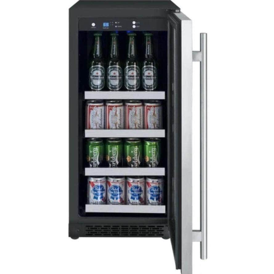 Allavino 15" Wide FlexCount II Tru-Vino Stainless Steel Right Hinge Beverage Center (VSBC15-SR20)