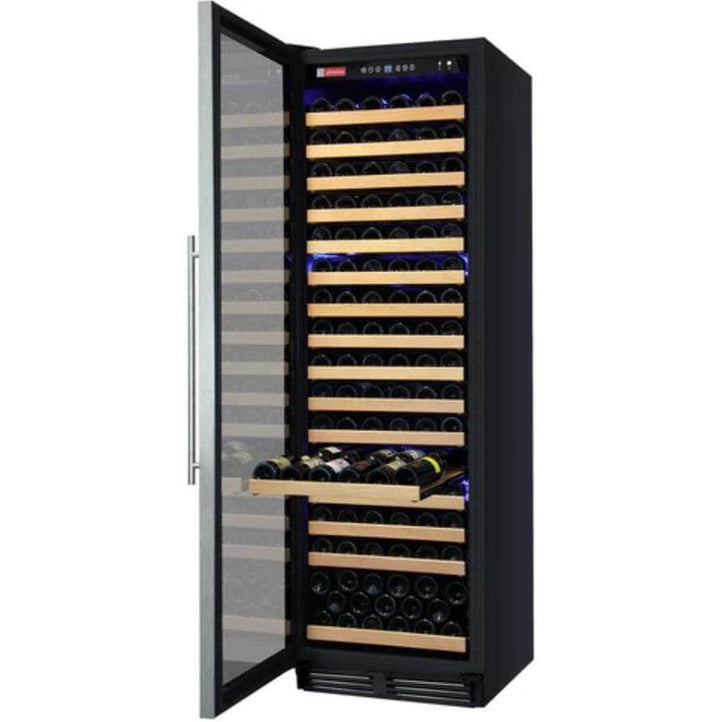 Allavino 24" Wide FlexCount Classic II Tru-Vino 174 Bottle Single Zone Stainless Steel Left Hinge Wine Refrigerator (YHWR174-1SL20)