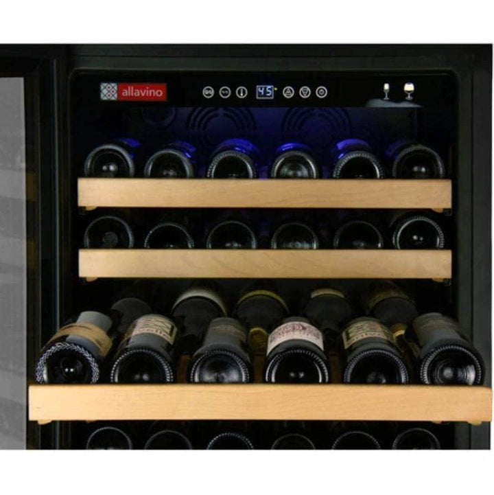 Allavino 24" Wide FlexCount Classic II Tru-Vino 174 Bottle Single Zone Stainless Steel Left Hinge Wine Refrigerator (YHWR174-1SL20)