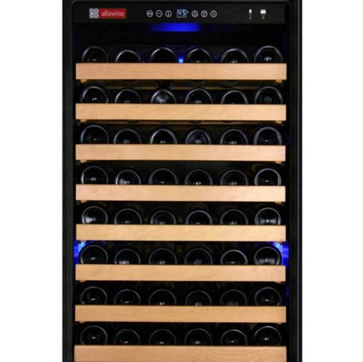 Allavino 24" Wide FlexCount Classic II Tru-Vino 174 Bottle Single Zone Stainless Steel Left Hinge Wine Refrigerator (YHWR174-1SL20)