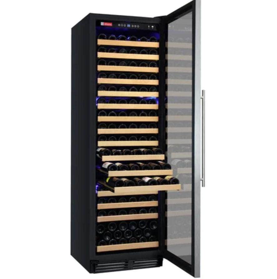 Allavino 24" Wide FlexCount Classic II Tru-Vino 174 Bottle Single Zone Stainless Steel Right Hinge Wine Refrigerator (YHWR174-1SR20)