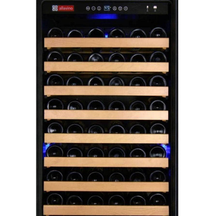 Allavino 24" Wide FlexCount Classic II Tru-Vino 174 Bottle Single Zone Stainless Steel Right Hinge Wine Refrigerator (YHWR174-1SR20)