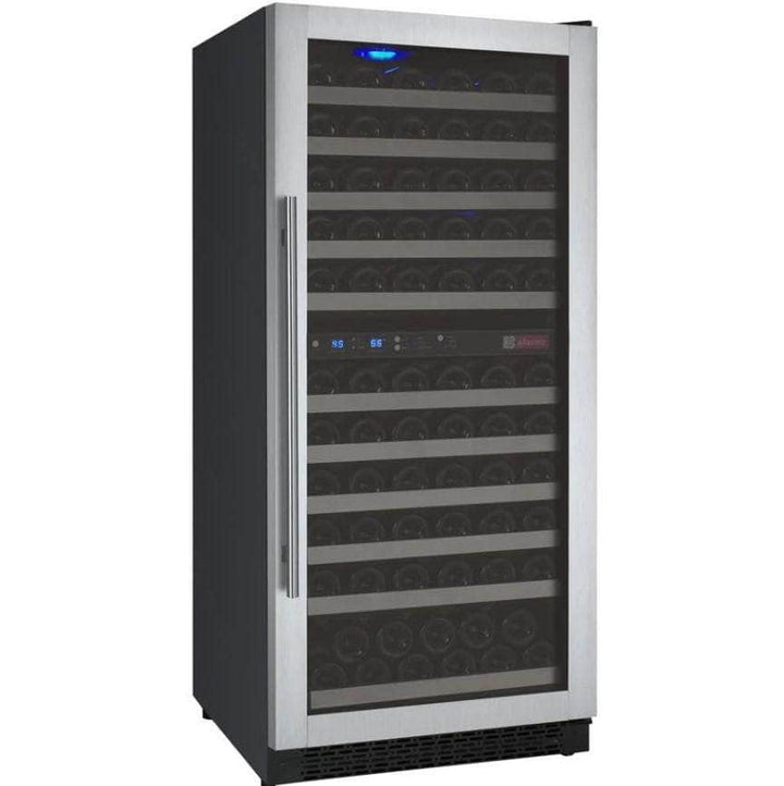 Allavino 24" Wide FlexCount II Tru-Vino 121 Bottle Dual Zone Stainless Steel Right Hinge Wine Refrigerator (VSWR121-2SR20)