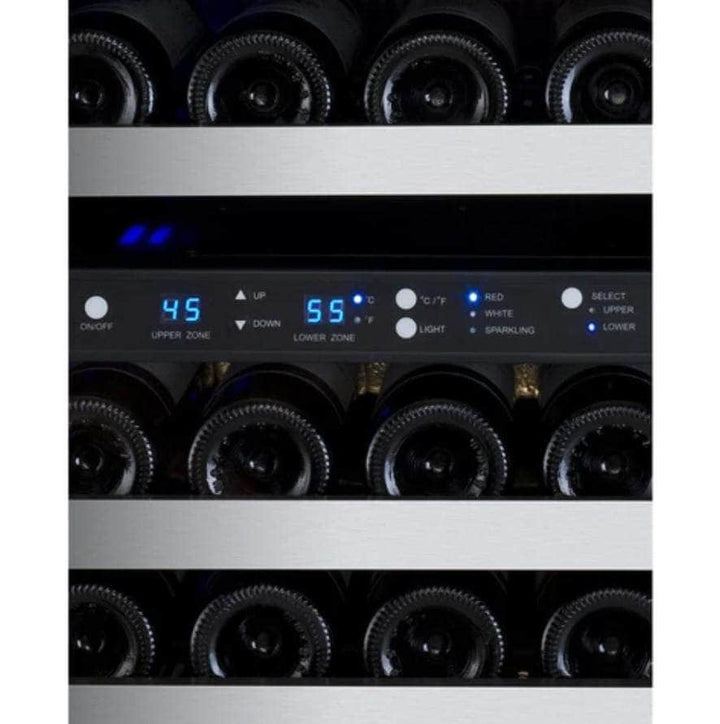 Allavino 24" Wide FlexCount II Tru-Vino 121 Bottle Dual Zone Stainless Steel Right Hinge Wine Refrigerator (VSWR121-2SR20)