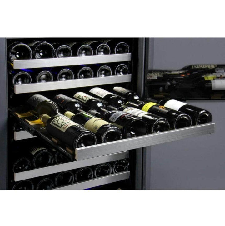 Allavino 24" Wide FlexCount II Tru-Vino 121 Bottle Dual Zone Stainless Steel Right Hinge Wine Refrigerator (VSWR121-2SR20)