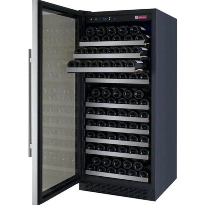 Allavino 24" Wide FlexCount II Tru-Vino 128 Bottle Single Zone Stainless Steel Left Hinge Wine Refrigerator (VSWR128-1SL20)