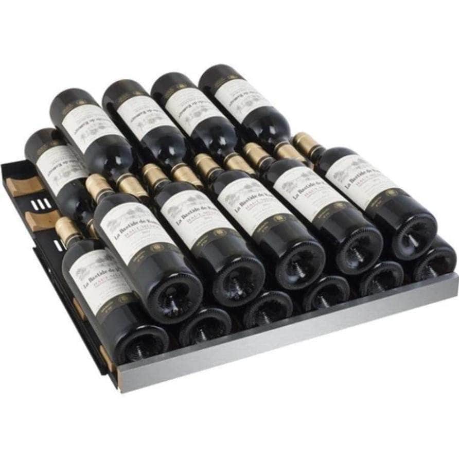 Allavino 24" Wide FlexCount II Tru-Vino 128 Bottle Single Zone Stainless Steel Left Hinge Wine Refrigerator (VSWR128-1SL20)