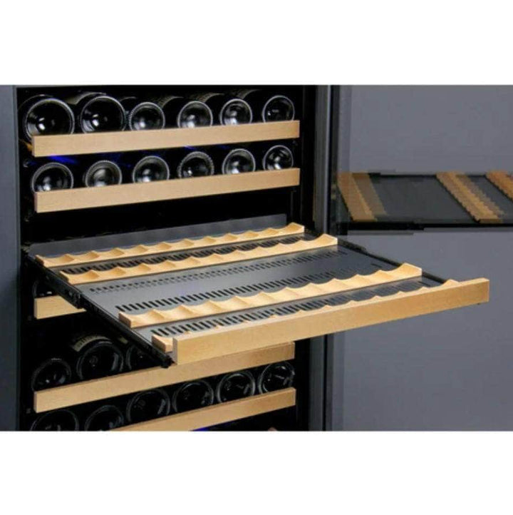 Allavino 24" Wide FlexCount II Tru-Vino 172 Bottle Dual Zone Black Left Hinge Wine Refrigerator (VSWR172-2BL20)