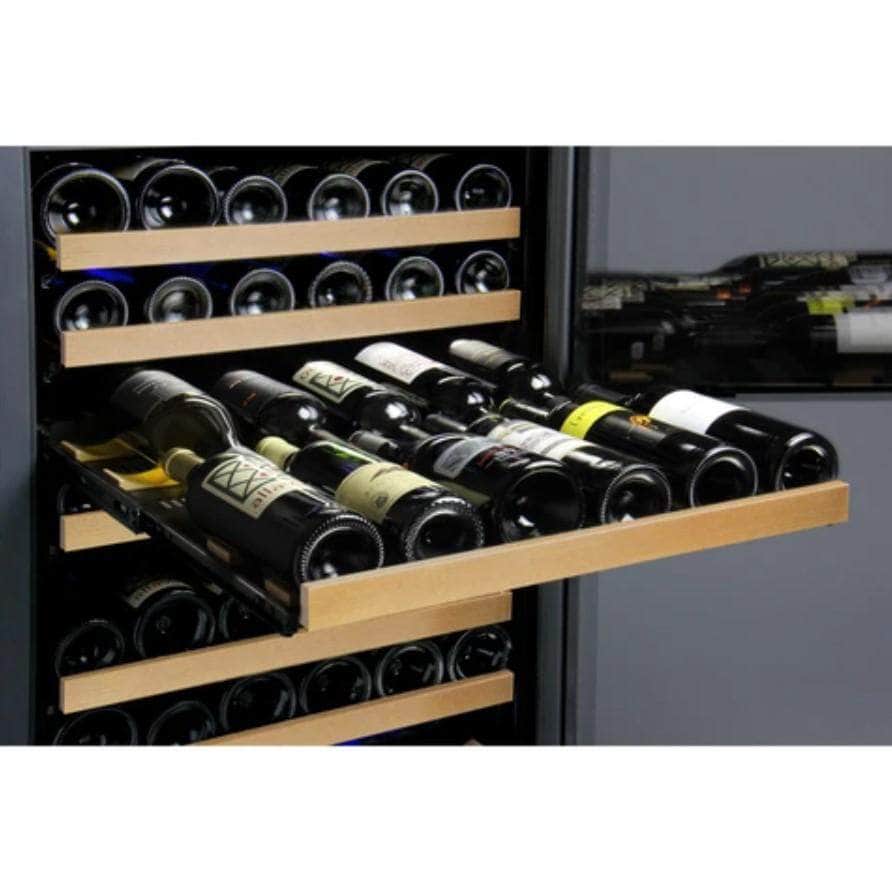 Allavino 24" Wide FlexCount II Tru-Vino 172 Bottle Dual Zone Black Left Hinge Wine Refrigerator (VSWR172-2BL20)