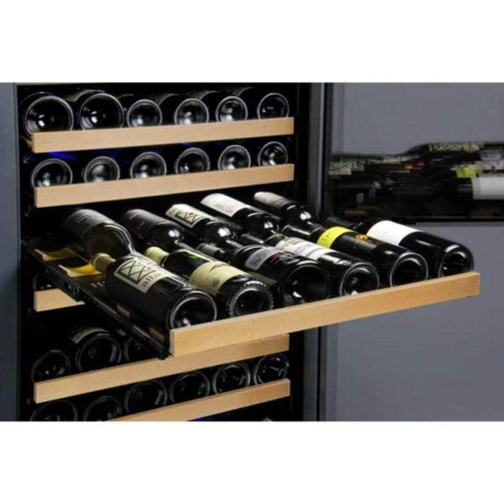 Allavino 24" Wide FlexCount II Tru-Vino 172 Bottle Dual Zone Black Left Hinge Wine Refrigerator (VSWR172-2BL20)