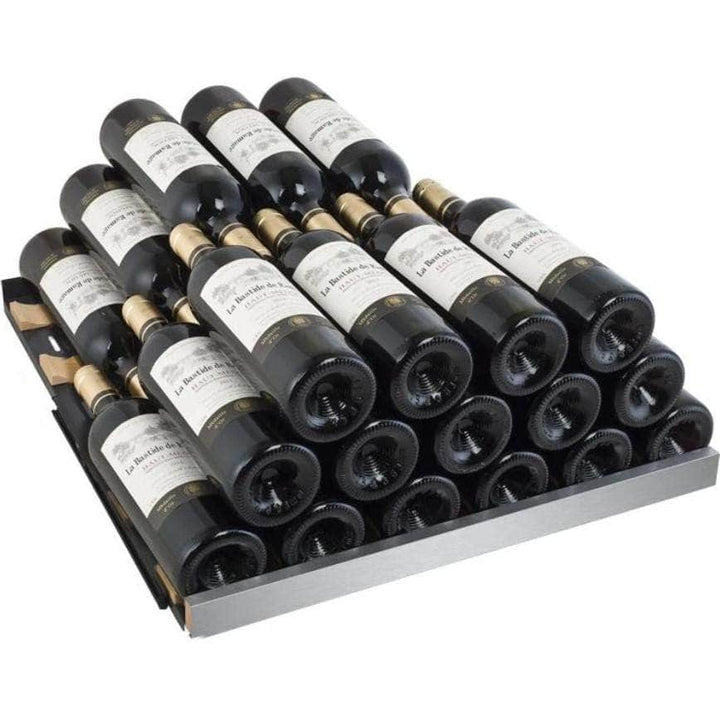 Allavino 24" Wide FlexCount II Tru-Vino 172 Bottle Dual Zone Black Left Hinge Wine Refrigerator (VSWR172-2BL20)