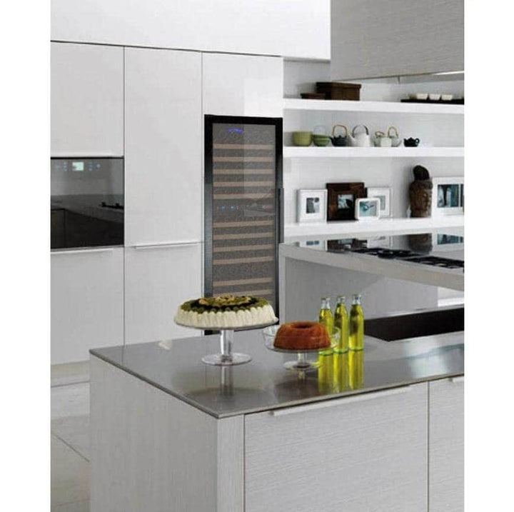 Allavino 24" Wide FlexCount II Tru-Vino 172 Bottle Dual Zone Black Left Hinge Wine Refrigerator (VSWR172-2BL20)