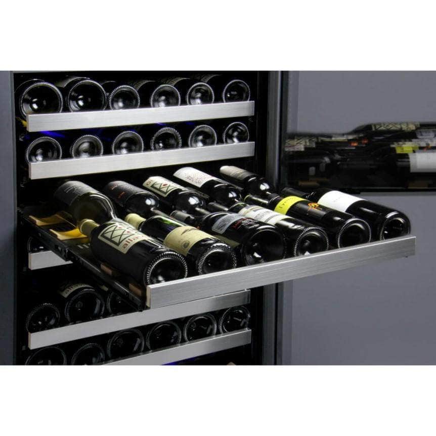 Allavino 24" Wide FlexCount II Tru-Vino 172 Bottle Dual Zone Stainless Steel Left Hinge Wine Refrigerator (VSWR172-2SL20)