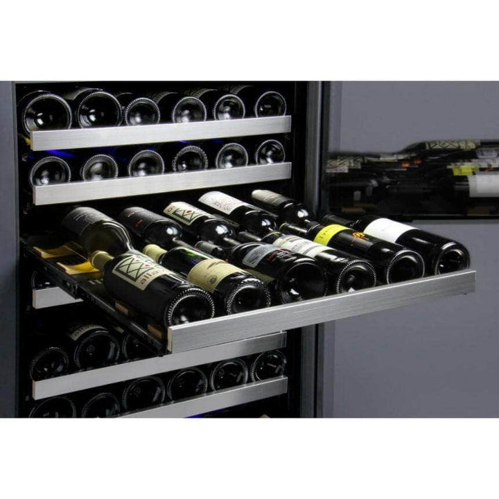 Allavino 24" Wide FlexCount II Tru-Vino 172 Bottle Dual Zone Stainless Steel Left Hinge Wine Refrigerator (VSWR172-2SL20)