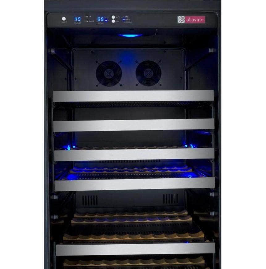 Allavino 24" Wide FlexCount II Tru-Vino 177 Bottle Single Zone Stainless Steel Right Hinge Wine Refrigerator (VSWR177-1SR20)