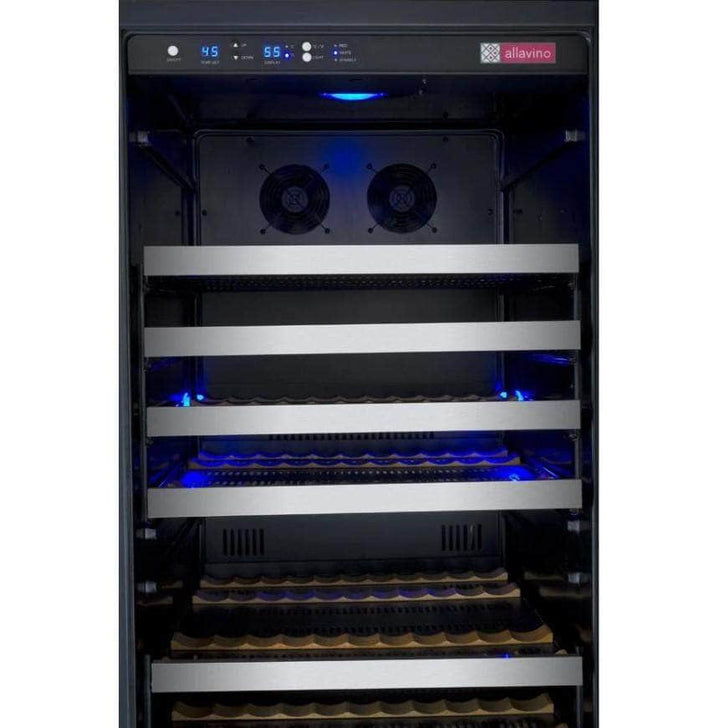 Allavino 24" Wide FlexCount II Tru-Vino 177 Bottle Single Zone Stainless Steel Right Hinge Wine Refrigerator (VSWR177-1SR20)