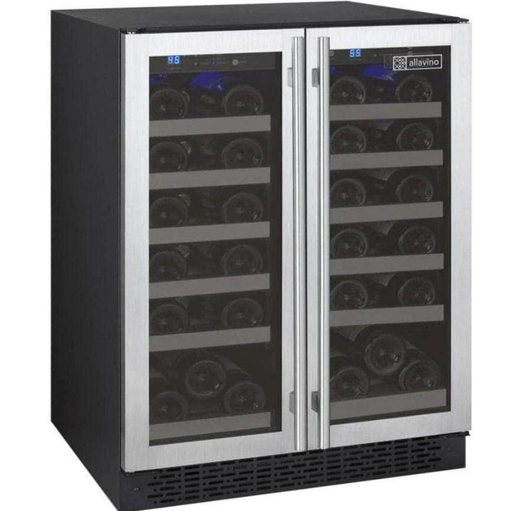 Allavino 24" Wide FlexCount II Tru-Vino 36 Bottle Dual Zone Stainless Steel Wine Refrigerator (VSWR36-2SF20)