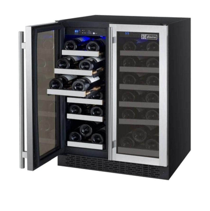 Allavino 24" Wide FlexCount II Tru-Vino 36 Bottle Dual Zone Stainless Steel Wine Refrigerator (VSWR36-2SF20)