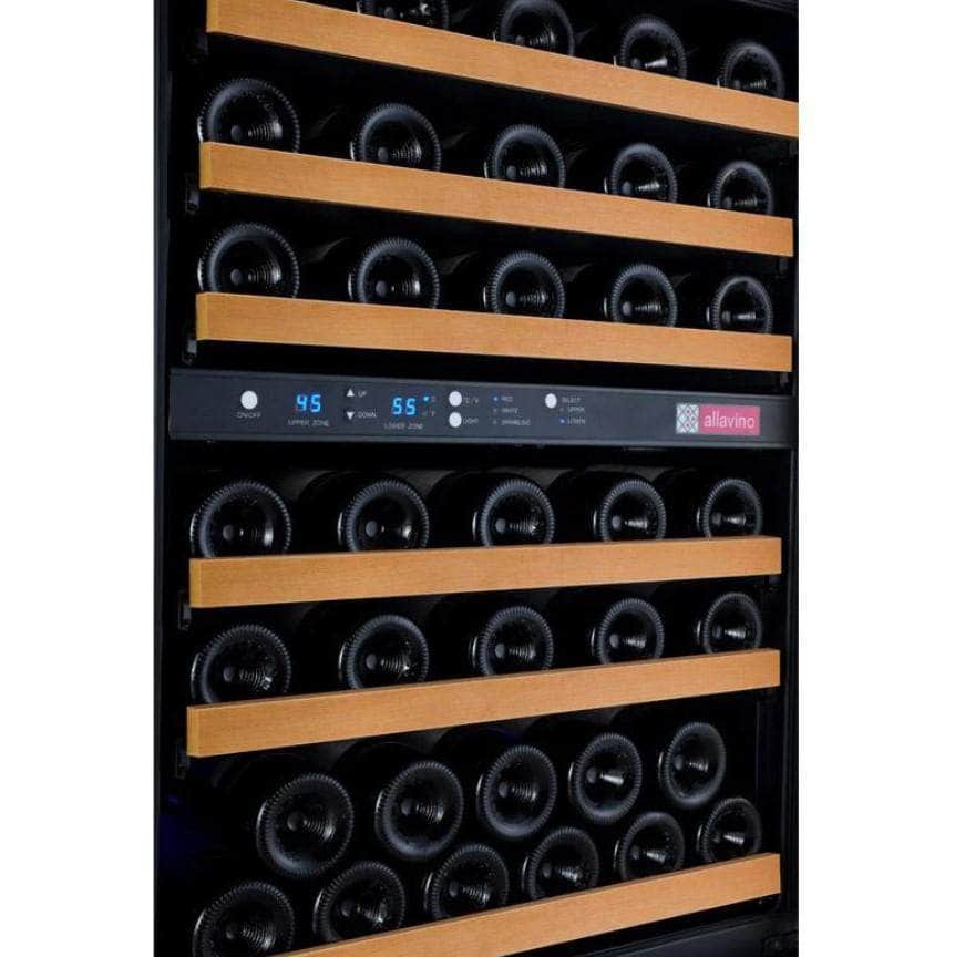 Allavino 24" Wide FlexCount II Tru-Vino 56 Bottle Dual Zone Black Right Hinge Wine Refrigerator (VSWR56-2BR20)