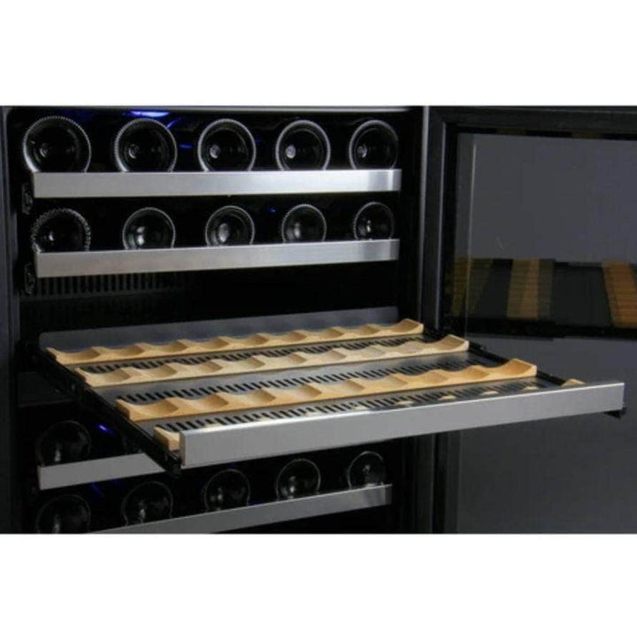 Allavino 24" Wide FlexCount II Tru-Vino 56 Bottle Dual Zone Stainless Steel Right Hinge Wine Refrigerator (VSWR56-2SR20)