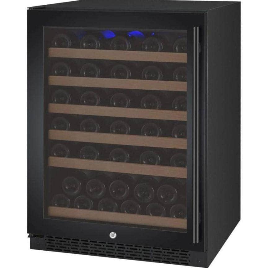 Allavino 24" Wide FlexCount II Tru-Vino 56 Bottle Single Zone Black Left Hinge Wine Refrigerator (VSWR56-1BL20)
